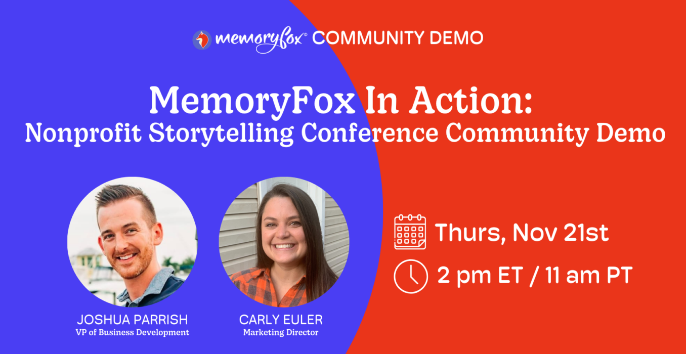 nonprofit storytelling conference memoryfox community demo