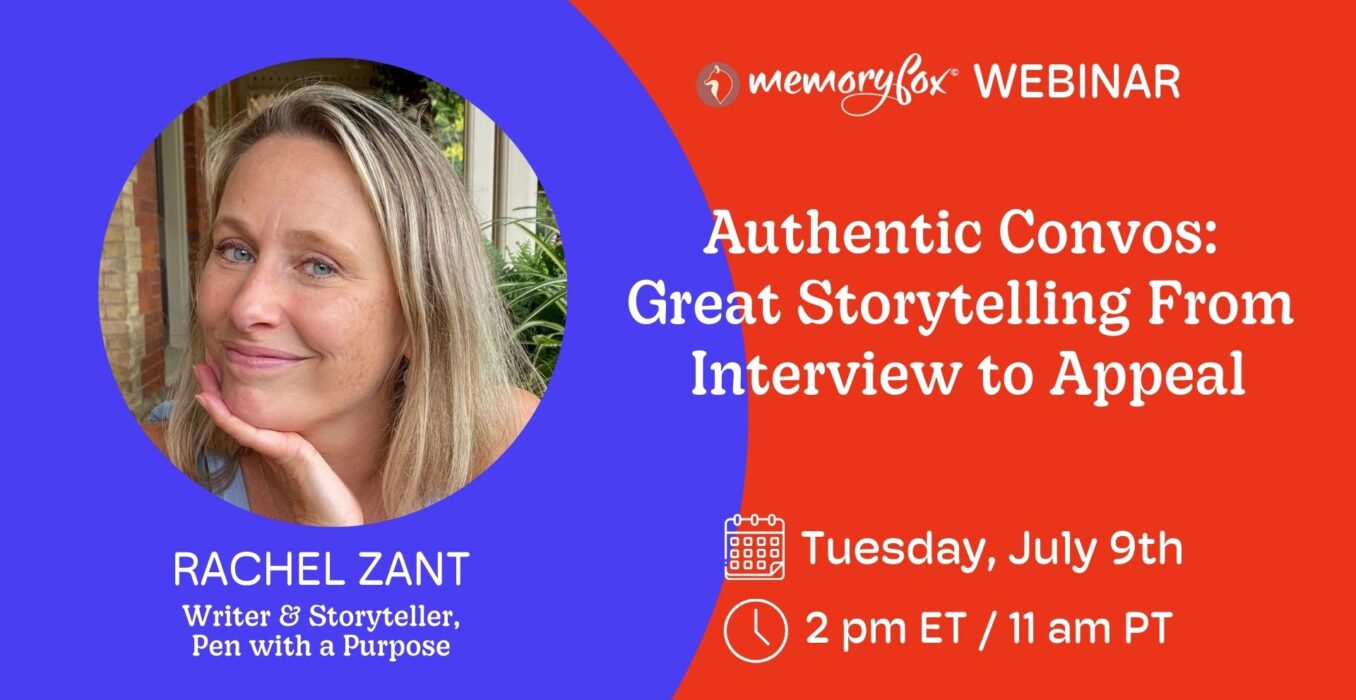 memoryfox webinar rachel zant great storytelling