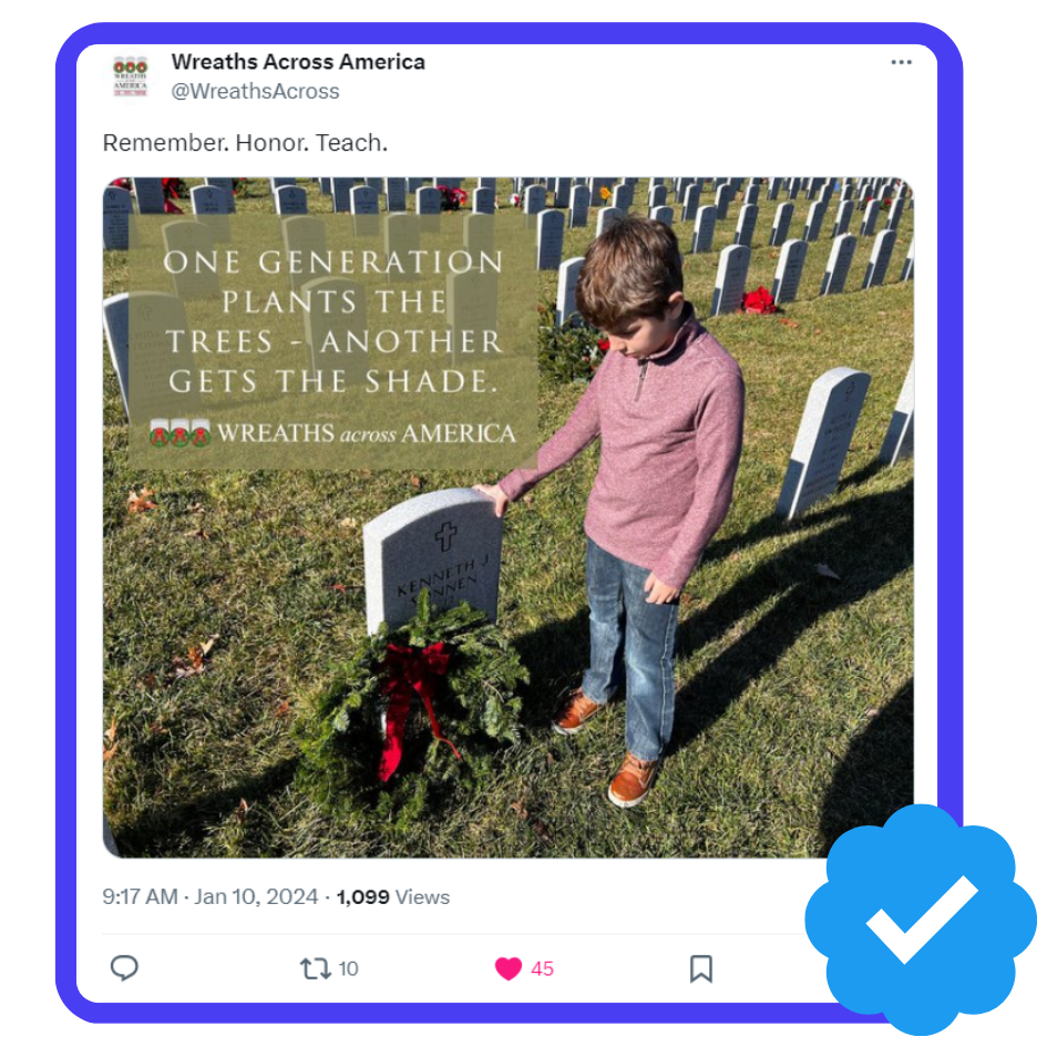 memoryfox in the wild twitter x wreaths across america